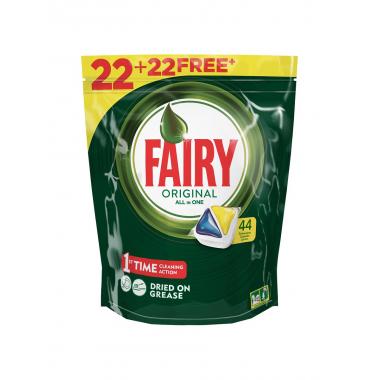 FAIRY All in 1 Средство д/мытья посуды в капсулах д/авт посудомоечных машин Лимон 22+22шт бесплатно