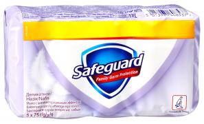 SAFEGUARD Мыло туалетное Деликатное 5х75г