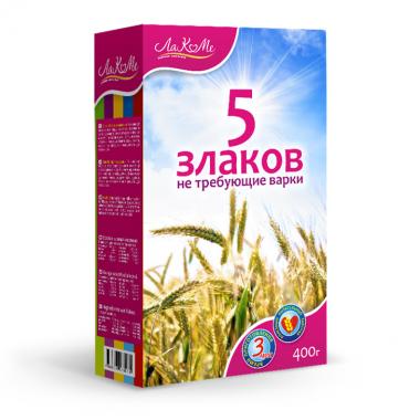 Смесь хлопьев 5 злаков ЛАКОМЕ 0,4 кг
