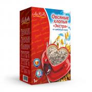Хлопья овсяные Экстра ЛАКОМЕ 1 кг хлопья № 3 (мелкий помол) ГОСТ 21149-93