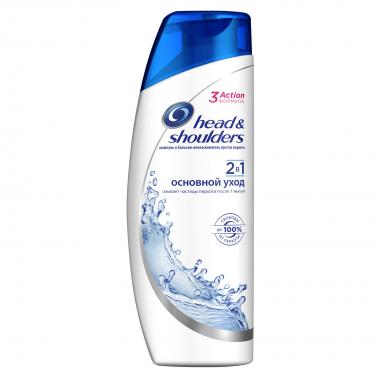 HEAD & SHOULDERS Шампунь 2в1 против перхоти Основной уход 200мл