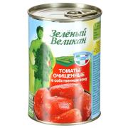 Томаты ЗЕЛЕНЫЙ ВЕЛИКАН очищенные в с/с 400 г