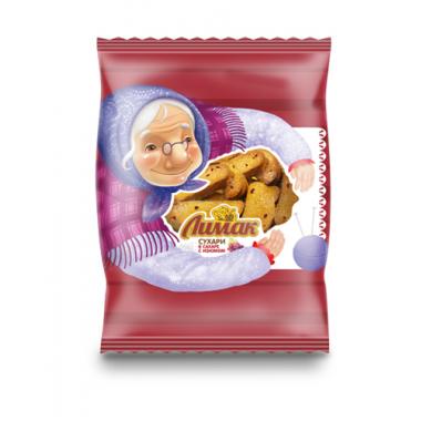 Сухари ЛИМАК с изюмом обсыпанные сахаром (СТО) 300 гр, 90 суток