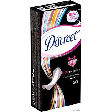 DISCREET Женские гигиенические прокладки на каждый день Deo Irresistible Multiform Single 20шт