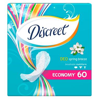 DISCREET Женские гигиенические прокладки на каждый день Deo Spring Breeze Multiform Trio 60шт ПрКор