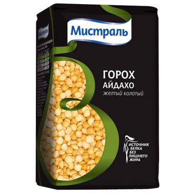 NEW Горох МИСТРАЛЬ шлиф.желтый колотый Айдахо 500 г