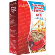Хлопья овсяные Экстра ЛАКОМЕ 0,4 кг хлопья № 3 (мелкий помол) ГОСТ 21149-93 