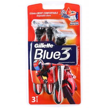 BLUE 3 Red Бритвы одноразовые 3шт