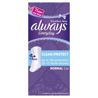 ALWAYS Ежедневные гигиенические прокладки Каждый день Fresh & Protect Нормал 20шт