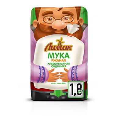 Мука пшеничная ЛИМАК х/п 1/с в пакетах 1.8 кг