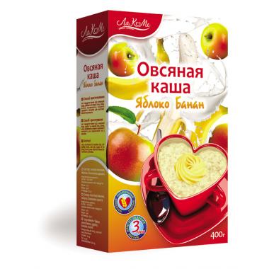 Каша овсяная с яблоком и бананом ЛАКОМЕ 0,4 кг