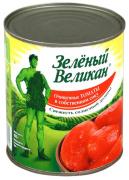 Томаты ЗЕЛЕНЫЙ ВЕЛИКАН очищенные в с/с 800 г