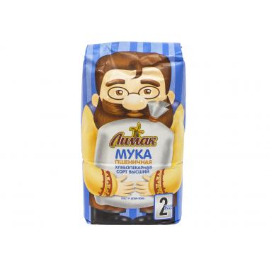 Мука пшеничная ЛИМАК х/п в/с в пакетах 1 кг