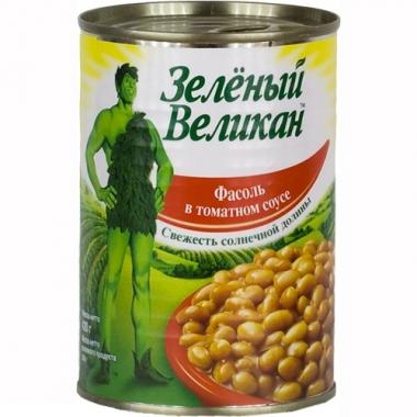 Фасоль ЗЕЛЕНЫЙ ВЕЛИКАН в томатном соусе 420 г