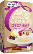 Хлопья МИСТРАЛЬ Овсяные с отрубями 500 г