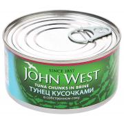 Тунец JOHN WEST кусочками в собст.соку 185 г