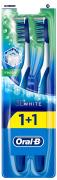 ORAL_B Зубная щетка 3D White Свежесть 40 средняя 1+1шт бесплатно