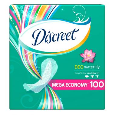 DISCREET Женские гигиенические прокладки на каждый день Deo Water Lily Multiform 100шт