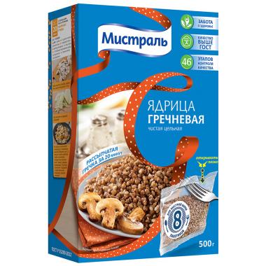 Гречка МИСТРАЛЬ ядрица 8х62,5г 500 г