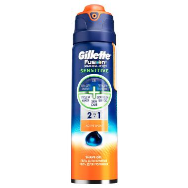 GILLETTE Fusion ProGlide Sensitive Гель для бритья Active Sport 170мл
