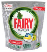 FAIRY Platinum All in 1 Ср-во д/мытья посуды в капсулах д/автоматич посудомоечных машин Лимон 27шт